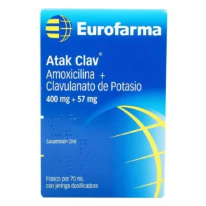 Amoxicilina clavulanato - Atak Clav 457 mg Frasco x 70 ml Eurofarma