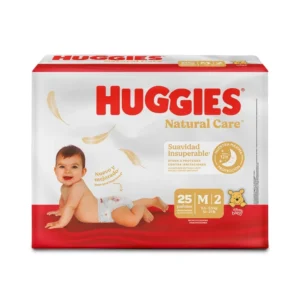 Pañal Huggies Natural Care Etapa 2 Paquete x 25 Und