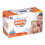 Pañal Winny Ultratrim Etapa 3 Paquete x 30
