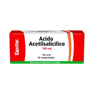 Acido Acetil Salicílico 100 mg Caja x 30 tab