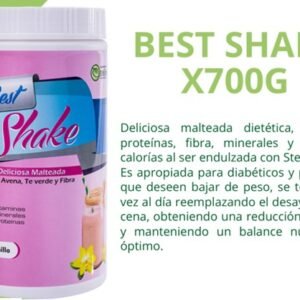 Best Shake Te Verde Avena y Fibra Frasco x 700 g