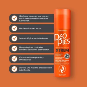 Deo Pies Xtrem 24horas Fco x 260ml