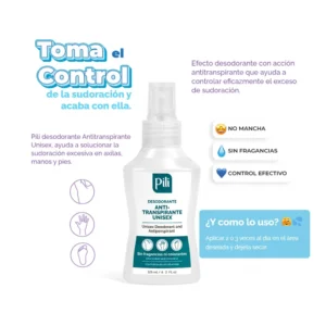 Desodorante Antitranspirante Pili Spray Fco x 125 ml