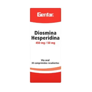 Diosmina Hesperidina 450/50 mg Caja x 30 tabletas