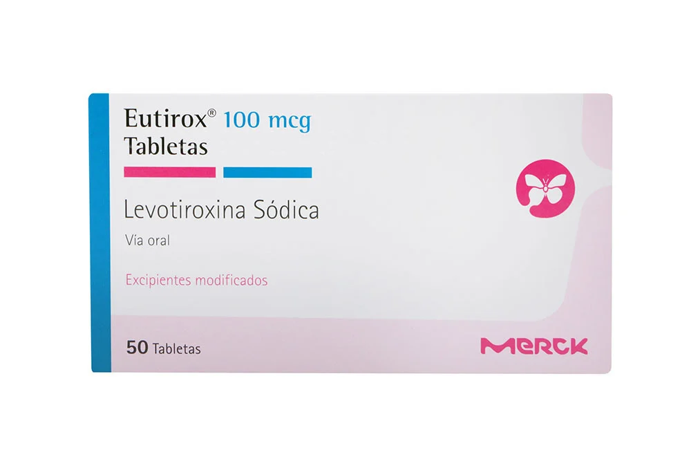 Levotiroxina Eutirox 100 mcg Caja x 50 tabletas