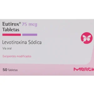 Levotiroxina Eutirox 75 mcg  Caja x 50 tabletas