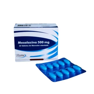 Mesalazina 500 mg  Caja x 30 Tabletas Humax