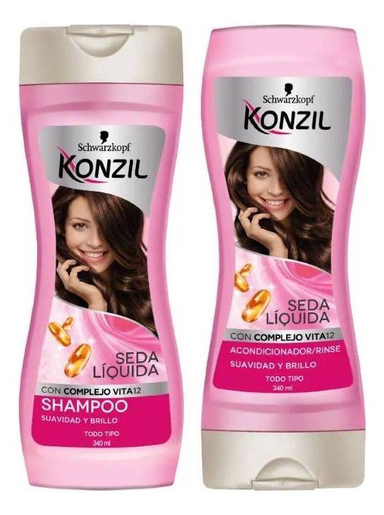 Konzil Shampoo + Acondicionador Seda Liquida Fco x 340 ml