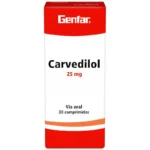 Carvedilol 25mg caja x 30 comprimidos