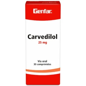Carvedilol 25mg caja x 30 comprimidos