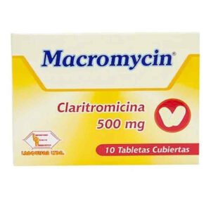 Claritromicina -  Macromycin 500mg Caja x 10 tab