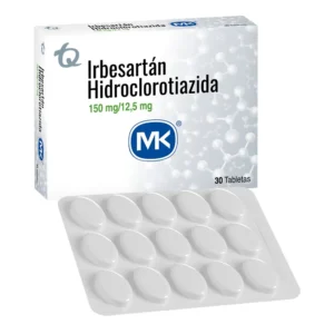 Irbesartan HCL 150/Hidroclorotiazida12.5mg Caja x 30 tabletas