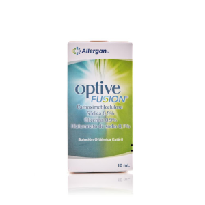 Carboximetilcelulosa 0.5%+Glicerina 0.9%+ hialuronato 0.1% Optive Fusion solucion oftal frasco x 10 ml