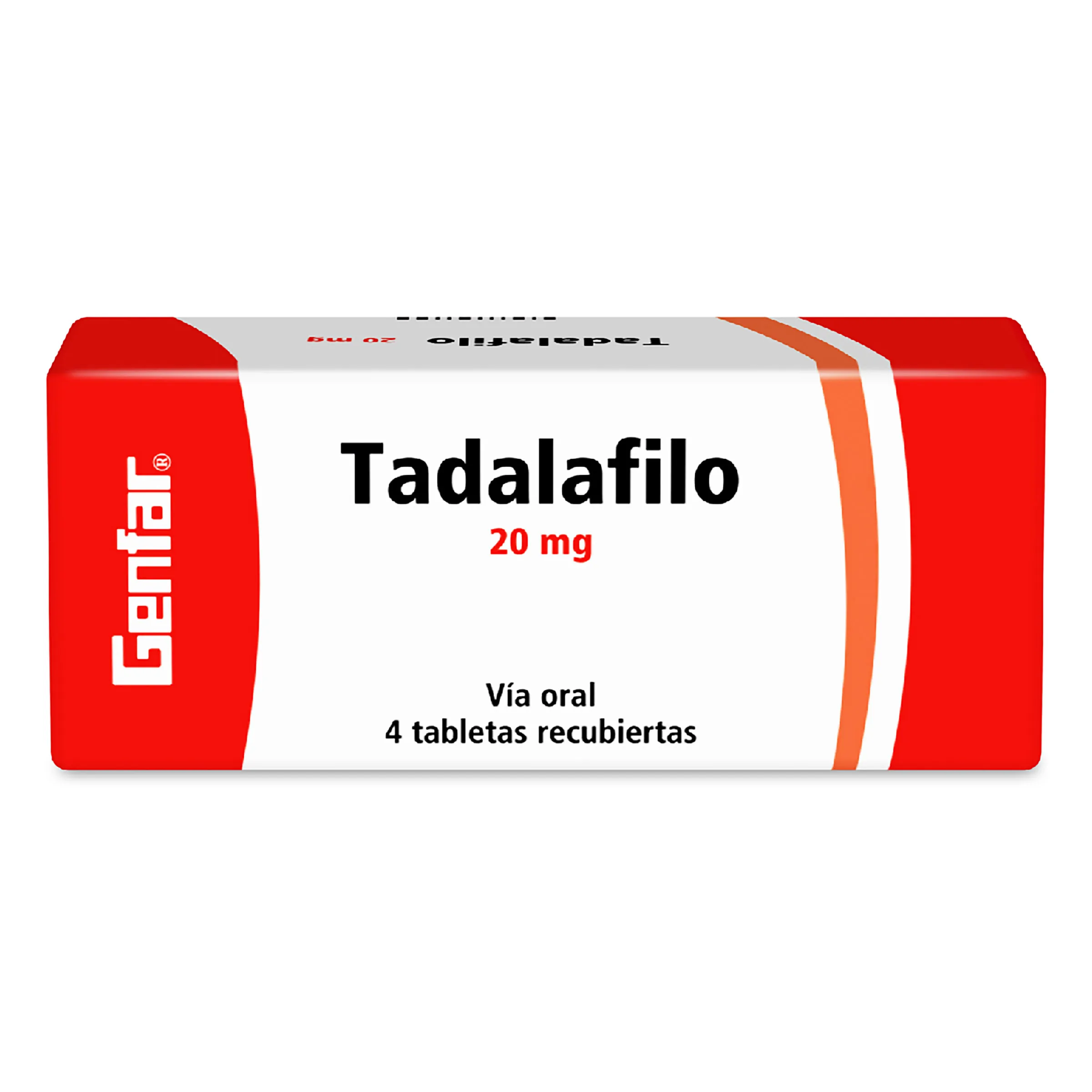Tadalafilo 20 mg Caja x 4 tabletas